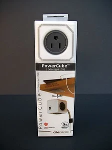 PowerCube Extended USB, Electric Outlet Adapter 5ft Extension Cord Power - Picture 1 of 8