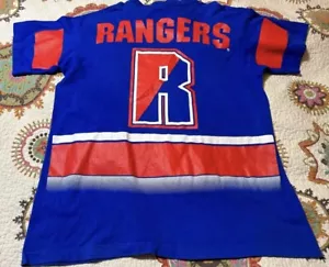 Vintage 90's Salem Sportswear New York Rangers NHL AOP T-Shirt Men’s XL USA - Picture 1 of 9