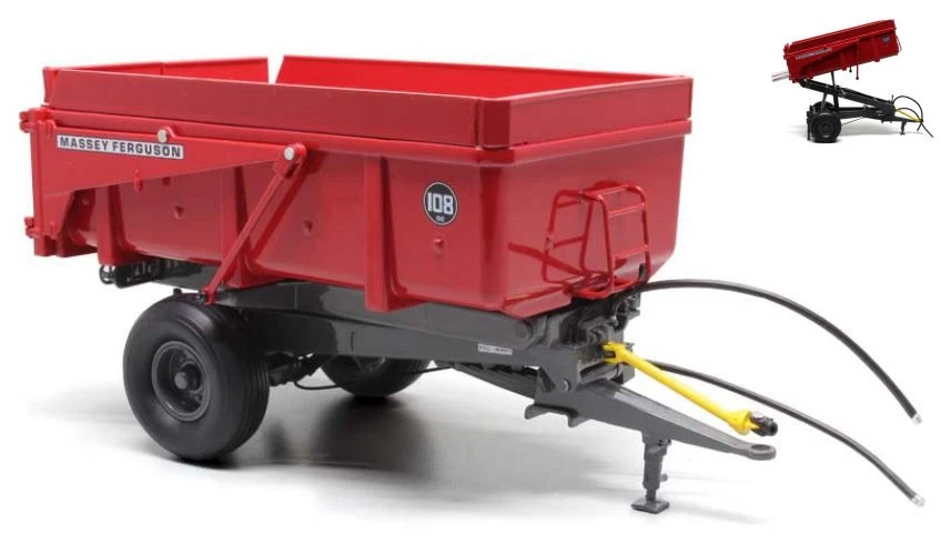 Replicagri REPLI218 RIMORCHIO MASSEY FERGUSON BENNE 108SE 1:32 Modellino - Immagine 1 di 1
