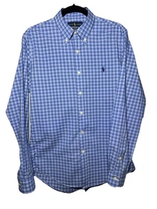Polo Ralph Lauren Men's Slim Fit Plaid STRETCH Cotton Shirt Size Medium - Picture 1 of 8