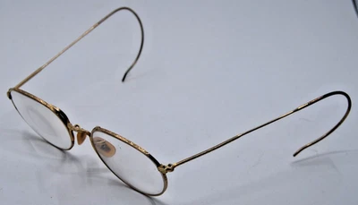 Patillas de cable vintage Bausch & Lomb con marco relleno de oro vista completa 46-18 muy finas Foto 1 de 4