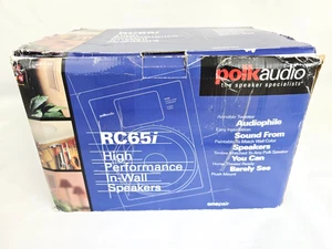 Polk Audio RC65i 6.5" in-Wall 2-Way Speakers - Pair - White New in Open Box. - Picture 1 of 15