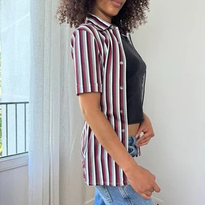 Vintage 90s Replay Striped Button-Up Shirt (S/M) - Picture 1 of 12