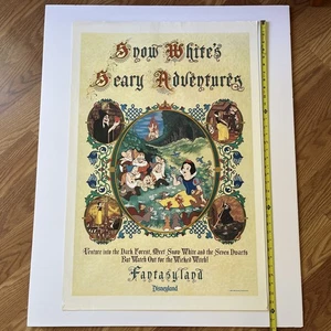 ORIGINAL SNOW WHITE'S SCARY ADVENTURES 1983 DISNEYLAND WALT DISNEY POSTER - Picture 1 of 22