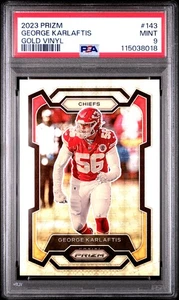 2023 Panini Prizm George Karlaftis #143 Gold Vinyl PSA 9 - Picture 1 of 2