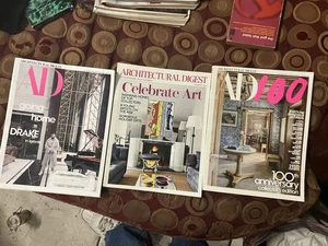 Lot of 4 Architectural Digest Magazines 2014 & 2020 Drake Rare - Picture 1 of 24