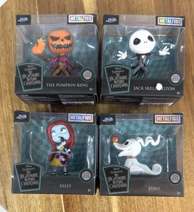 THE NIGHTMARE BEFORE CHRISTMAS DIECAST 2.5" METALFIGS JADA COMPLETE SET OF 4 New - Picture 1 of 3