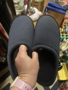 LL Bean Mountain Slipper Scuffs Men's Size 10M Canvas Navy Blue - Never Worn! - Picture 1 of 5