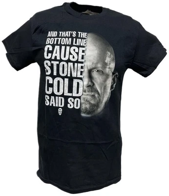 Stone Cold Steve Austin Bottom Line Said So WWE Mens T-shirt - Image 1 of 3