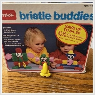 Playskool Bristle Buddies 83 Parte 809: Pieza Nariz Amarilla y Bigote 1983 Foto 1 de 4