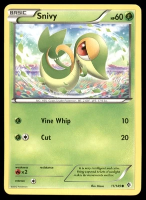 Snivy 11/149 Boundaries Crossed Regular Non Holo Light Played LP - Image 1 of 2
