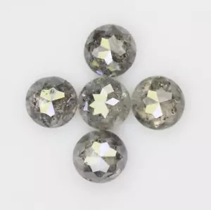 Round Salt and pepper Diamond Natural Loose Round Rose cut Diamond 0.97 Ct - Picture 1 of 6