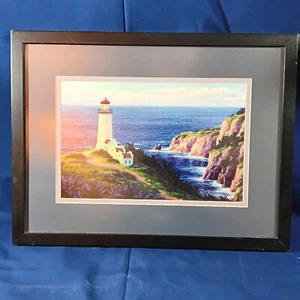 LIMITED ED. RANDY VAN BEEK SIGNED NUMBERED NORTH HEAD LIGHTHOUSE PRINT - EXCEL. - Picture 1 of 6
