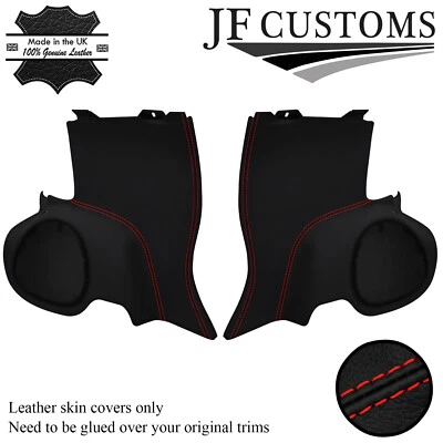 Rote Naht Leder 2X Hintere Lautsprecher Panel Rand Bez�ge F�r Corvette C5 97-04 - Bild 1 von 3