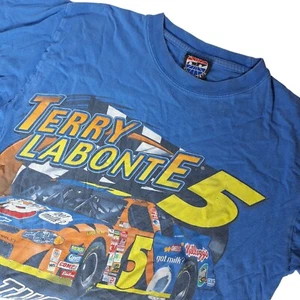 Vtg 2003 Terry Labonte Kellogg Tony the Tiger T-Shirt Med Hendrick NASCAR Blue - Picture 1 of 6