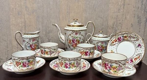 Meissen Porcelain Tea Set for 5 Hand Painter - Picture 1 of 23