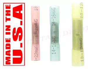 (50) 3M HEAT SHRINK WATERPROOF BUTT WIRE CONNECTORS TERMINALS MARINE GRADE 22-10 - Picture 1 of 7