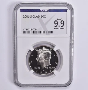 Proof 9.9 2006-S CLAD Kennedy Half Dollar NGC X NGCX - Picture 1 of 5