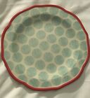 Pioneer Woman Happiness Turquoise Red Salad/Dessert Plate 8.5” Bread Plate
