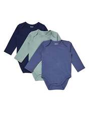 Hanes Pure Comfort Baby Long Sleeve Bodysuits, Organic Cotton, Boys & Girls, 3Pk