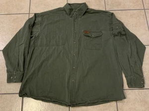 Vintage Men's XL Woolrich Long Sleeve Buttoned Hunting Guide Shooting Shirt - Picture 1 of 3