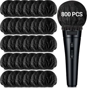 800 Pcs Disposable Microphone Cover Non Woven Handheld Microphone Windscreen - Picture 1 of 7
