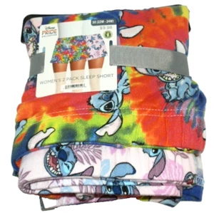 New Womens 3X 22W-24W Stitch Sleep Shorts 2 Pack Soft Knit - Picture 1 of 2