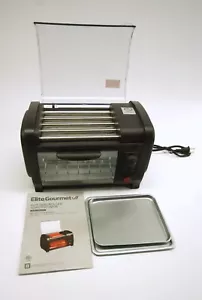 Elite Gourmet EHD-051B Hot Dog Roller und Toaster Backofen, schwarz neu unbenutzt ohne Karton! - Bild 1 von 9