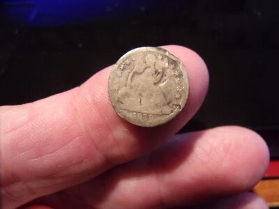 Collectible Antique US Liberty Seated Silver Half Dime - 1839 - Worn -  $7 s/h - Image 1 of 2