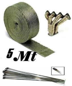 5 METRI  BENDE BENDA TITANIO TERMICA SCARICO MARMITTA COLLETTORI AUTO CUSTOM - Afbeelding 1 van 1