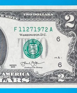 November 27, 1972 : F 11271972 A BIRTHDAY Note $2 Two Dollar Bill *AU* - Picture 1 of 3