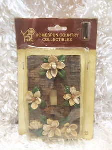 MAGNOLIA Homespun Country Collectible Basket Weave Light Switch Cover SWP796 NEW - Picture 1 of 9