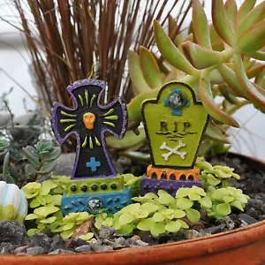 MW Halloween Decor - Gypsy Fairy Garden Tombstones 2pc. Set - Picture 1 of 4