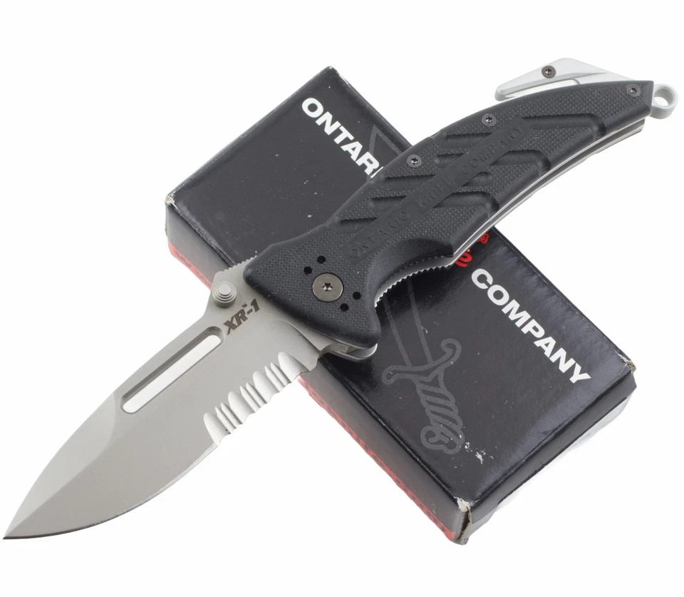 Ontario XR1 Linerlock Folding Pocket Knife ON8733 Spear Point Blade - Image 1 of 4