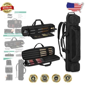 High-Capacity Nylon Pool Cue Case Bag with Accessory Pockets and Strong Handles - Bild 1 von 11