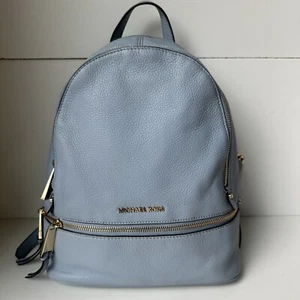 Michael Kors Women Light Blue Rhea Backpack Small New With Original Tags - Picture 1 of 15