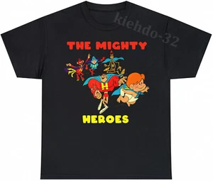 The Mighty Heroes Cartoon 80s Vintage Look Gift Retro Tee S-5XL Men Women Unisex - Picture 1 of 5