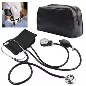 Manual Blood Pressure Monitor BP Cuff Gauge Aneroid Sphygmomanometer Machine Kit - Picture 1 of 16
