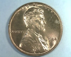 1944 LINCOLN CENT PENNY CHOICE / GEM UNCIRCULATED RED CH. /GEM UNC. RD 99c SHIP - Picture 1 of 2
