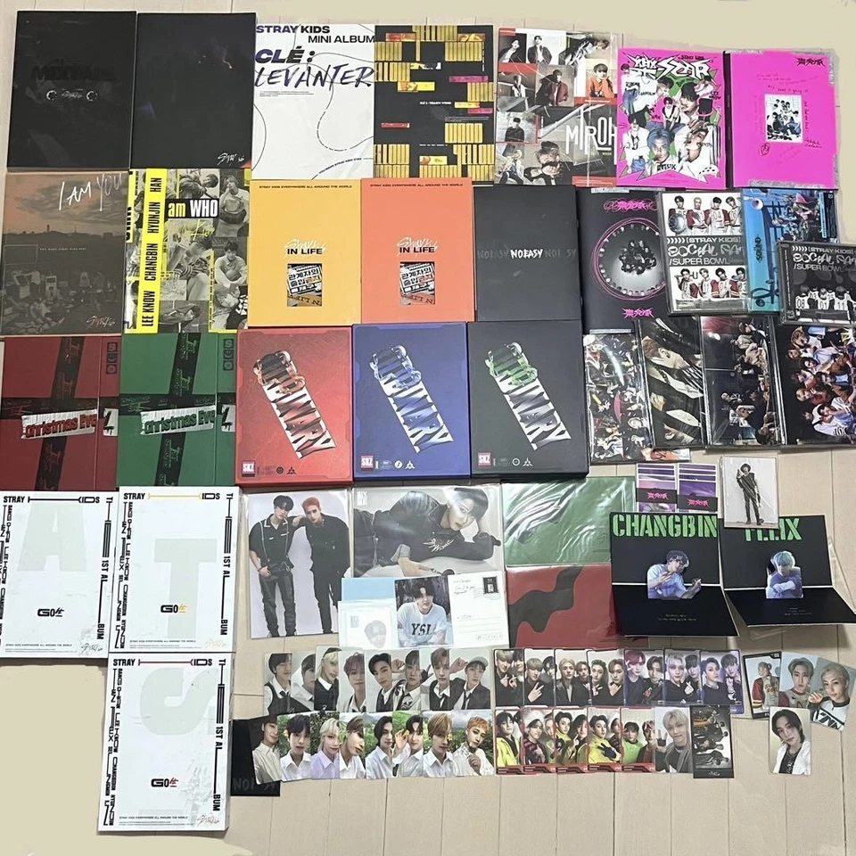 Stray Kids Album Bundle CDs K-Pop SKZ K-pop Usato con set di 32 cartoline... - Immagine 1 di 3