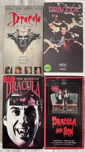 4 VHS Dracula And Son Dracula 1979 Bram Stokers Dracula Taste The Blood Of.. - Picture 1 of 3