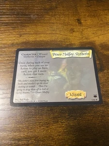 2002 HARRY POTTER TCG DIAGON ALLEY HOLO RARE #5/80 DRACO MALFOY, SLYTHERIN - Bild 1 von 3