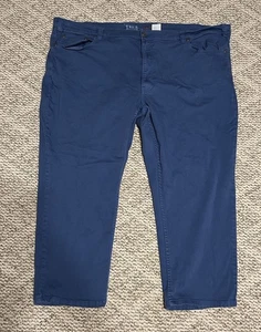 True Nation Men 52x28 Athletic Fit Pants Blue Stretch Casual Big - Picture 1 of 10