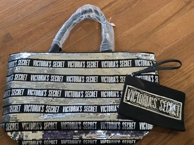 Bolso de Mano y Muñequera Victoria’s Secret Black Friday 2018 Lentejuelas Bling $68 Nuevo con Etiquetas Foto 1 de 4