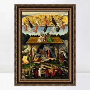 Gerahmtes Leinwandbild Giclée-Druck Die mystische Krippe von Sandro Botticelli - Bild 1 von 16