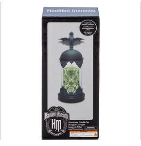 Disney Parks Haunted Mansion Set di Candele Uragano Illuminate - Cambia Colore - Foto 1 di 7