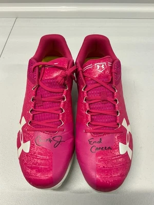 TACOS CAL RIPKEN JR FIRMADOS UNDER ARMOUR ROSA CON CERTIFICADO Foto 1 de 4