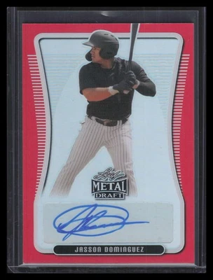 2020 Leaf Metal Draft Red bajd1 Jasson Dominguez Rookie Auto 4/5 - Image 1 of 2