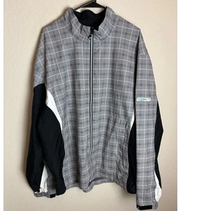 FootJoy Hydrolite Giacca Golf 2XL Grigio Plaid Full Zip Impermeabile Uomo - Foto 1 di 12