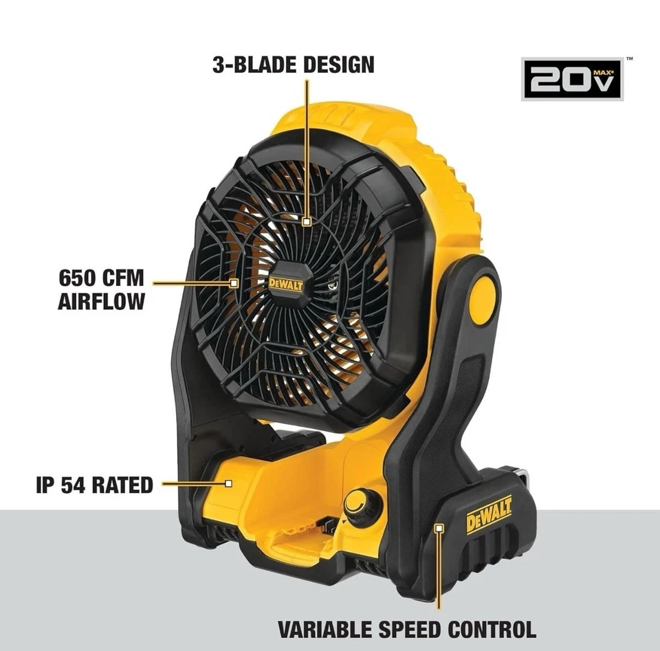 Ventilador inalámbrico de iones de litio DeWALT DCE512B 20V MAX - Herramienta desnuda Foto 1 de 1